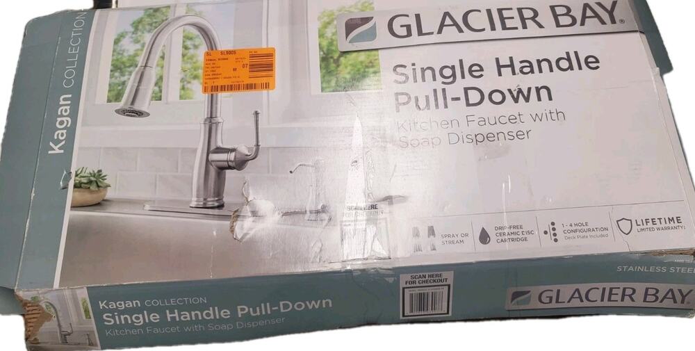 Kagan 15" Stainless Pull‑Down Sprayer Kitchen Faucet 360° Swivel NEW